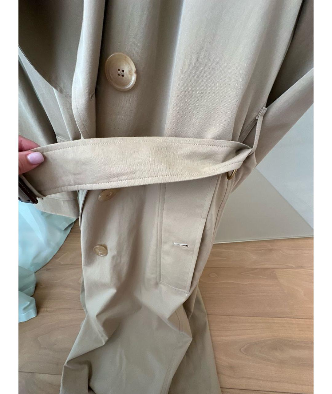 BURBERRY Бежевый хлопковый тренч/плащ, фото 6