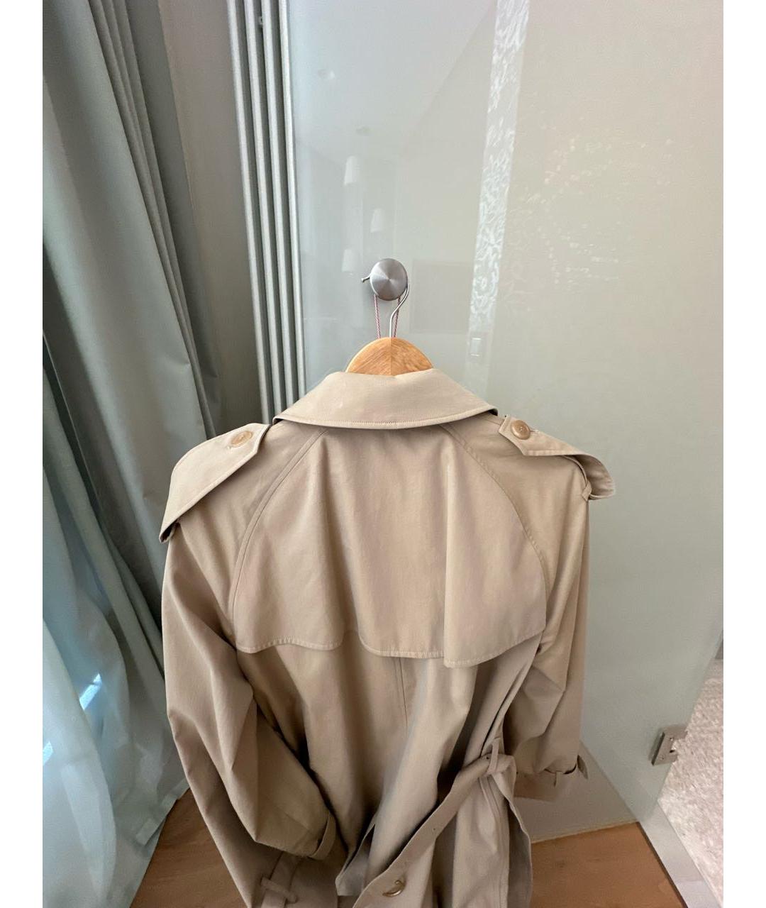 BURBERRY Бежевый хлопковый тренч/плащ, фото 3