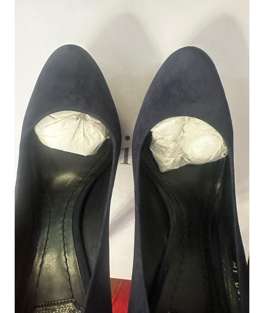 CHRISTIAN DIOR Темно-синие замшевые туфли, фото 3