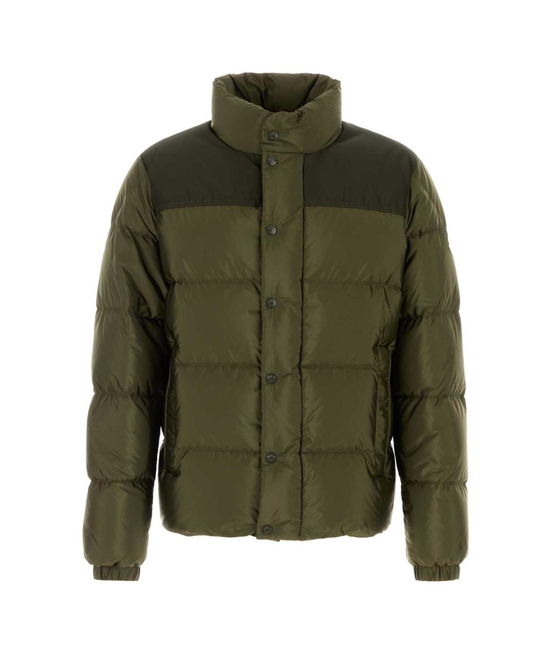 MONCLER Зеленая полиэстеровая куртка, фото 1