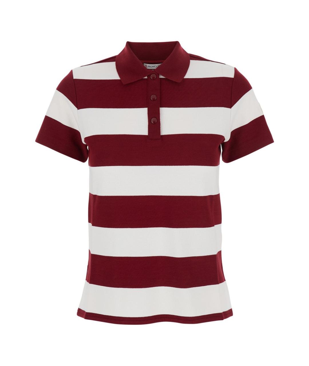 MONCLER Бордовая футболка, фото 1