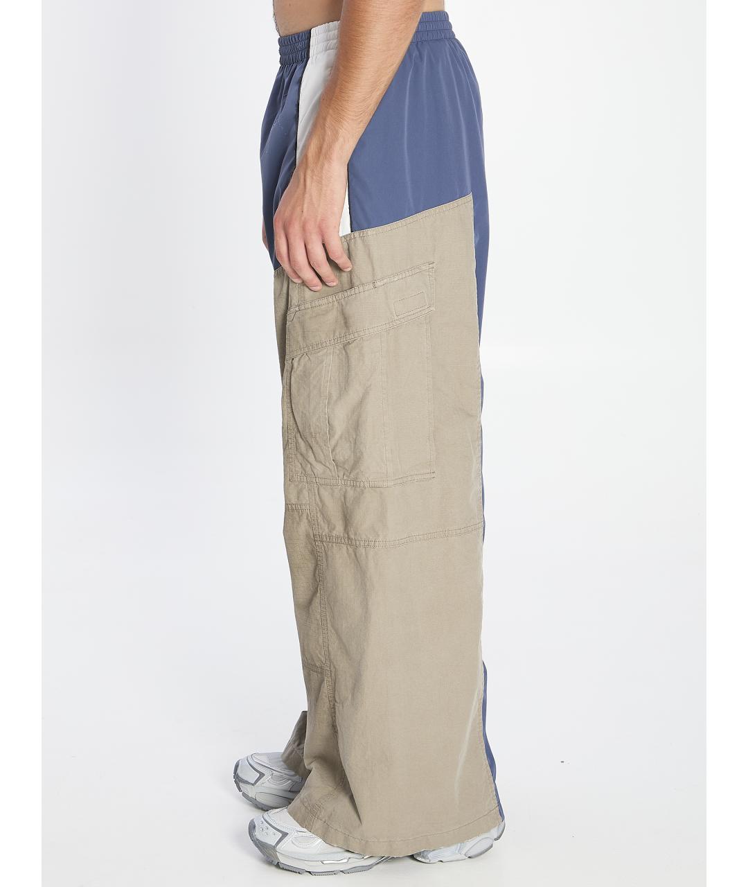 BALENCIAGA Синие полиэстеровые повседневные брюки, фото 3