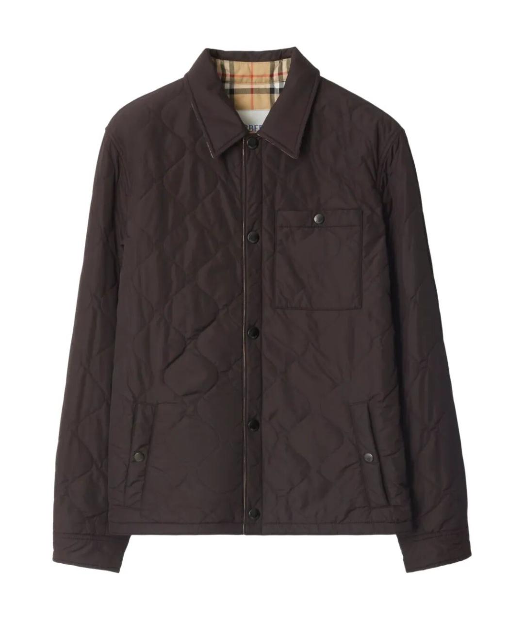 BURBERRY Коричневая полиамидовая куртка, фото 1