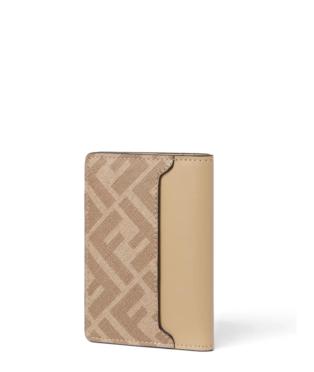 FENDI Бежевый кожаный кошелек, фото 2