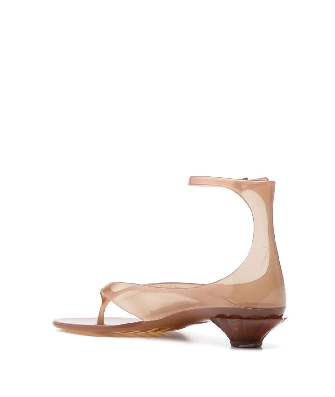 CHLOE Бежевые кожаные сандалии, фото 2