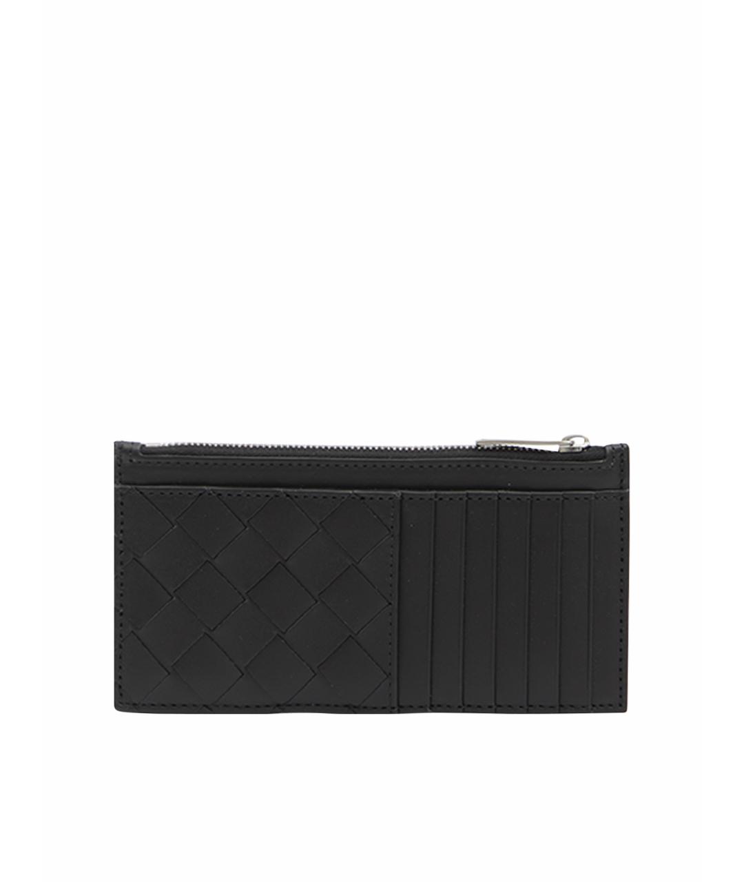 BOTTEGA VENETA Черный кожаный кошелек, фото 1