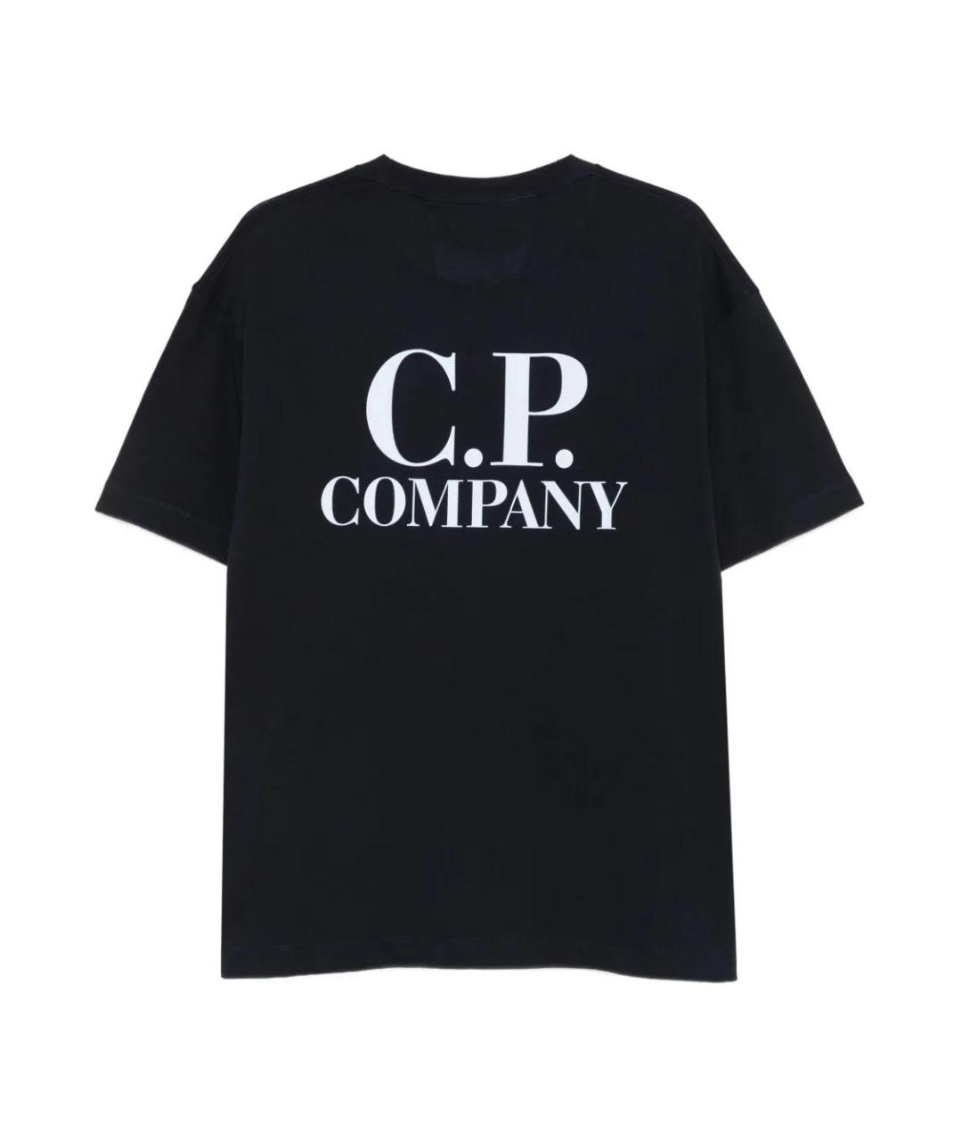CP COMPANY Черная хлопковая футболка, фото 2