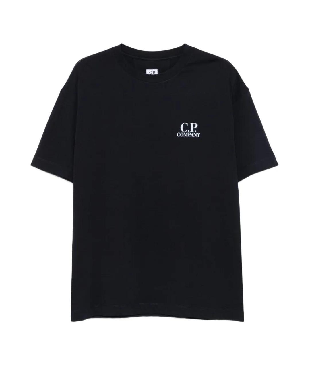 CP COMPANY Черная хлопковая футболка, фото 1
