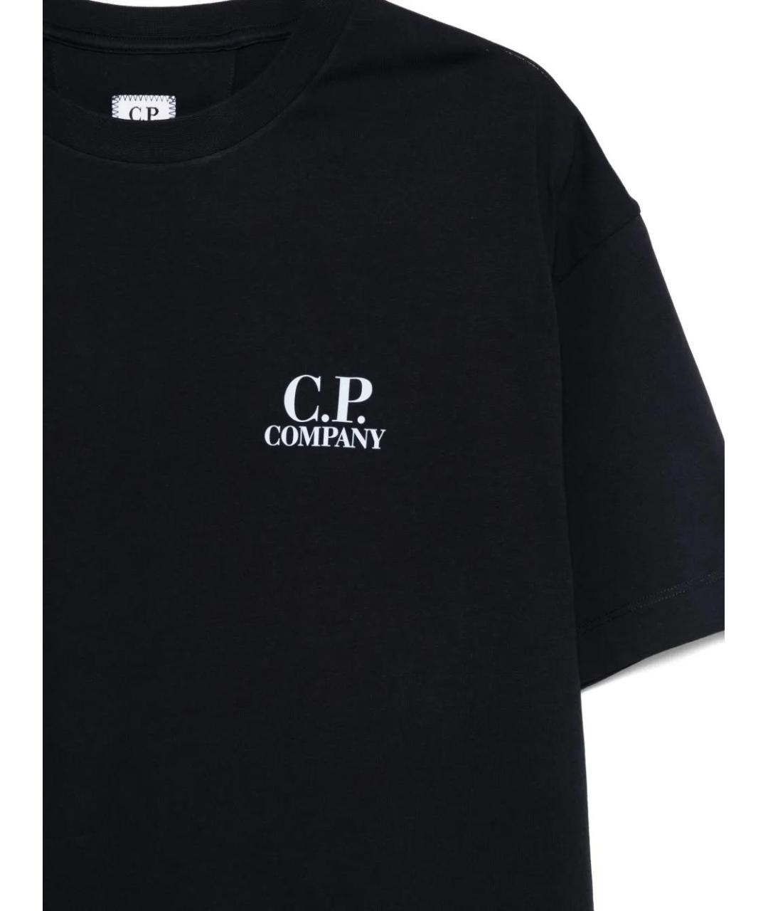 CP COMPANY Черная хлопковая футболка, фото 3