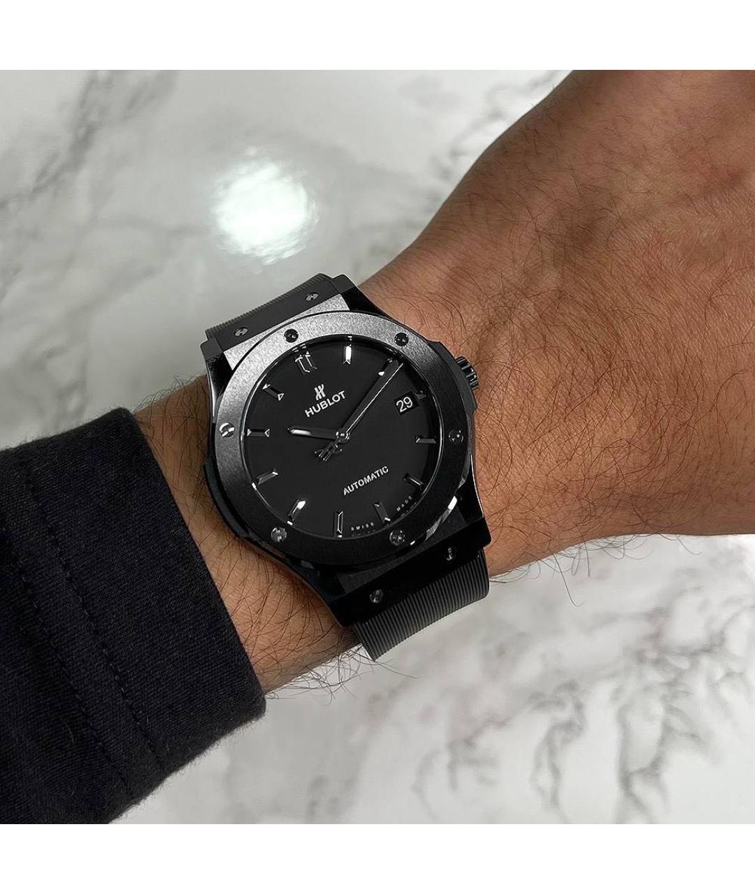 HUBLOT Черные керамические часы, фото 7