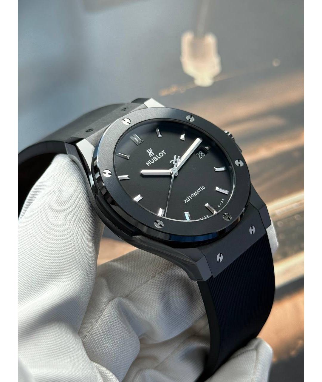 HUBLOT Черные керамические часы, фото 3