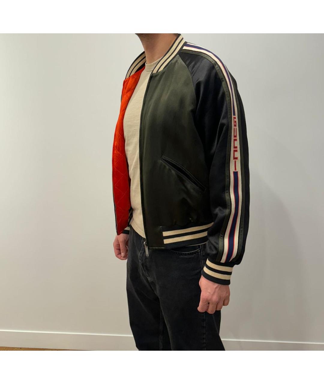 GUCCI Зеленая атласная куртка, фото 3