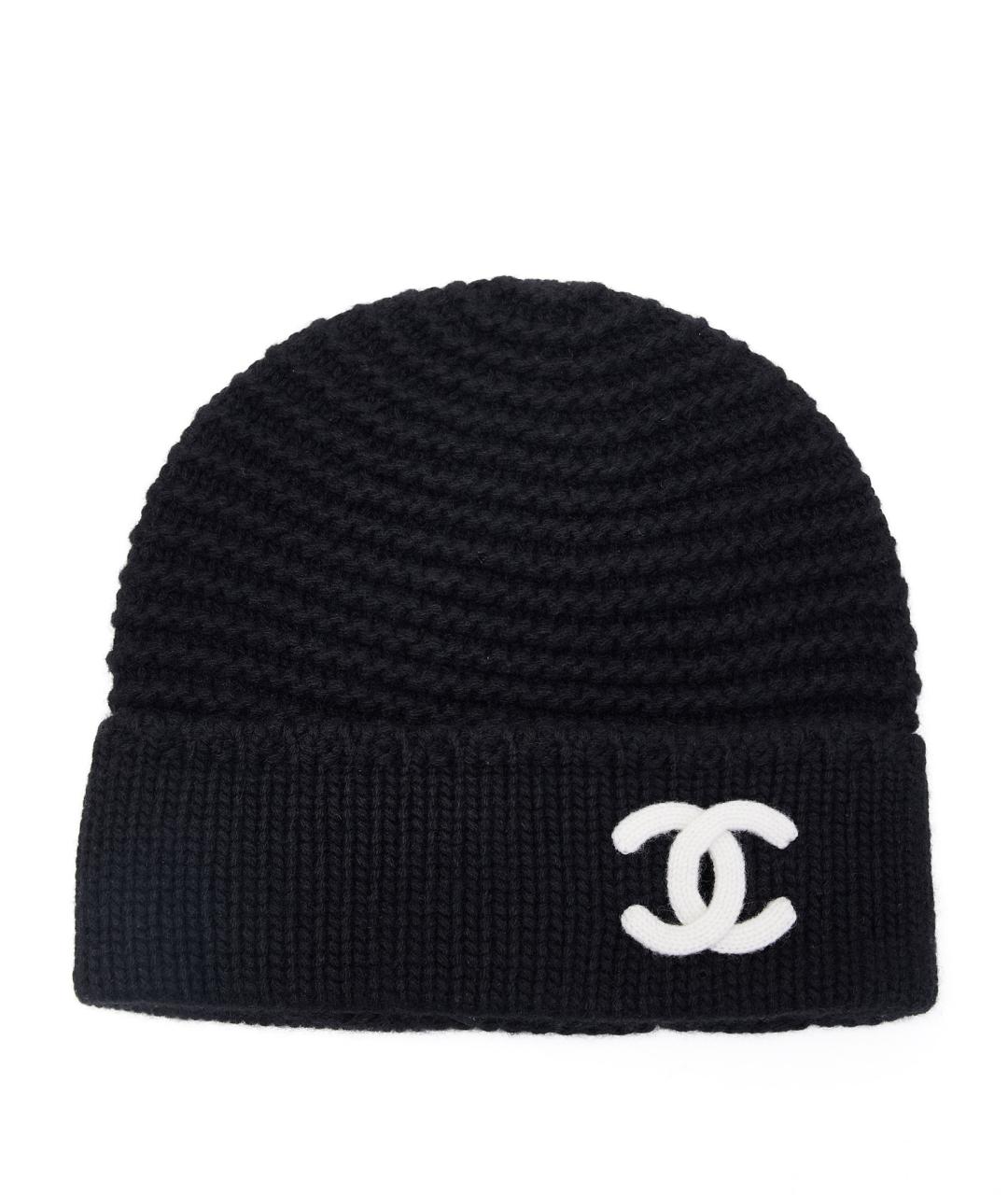 CHANEL Черная кашемировая шапка, фото 1