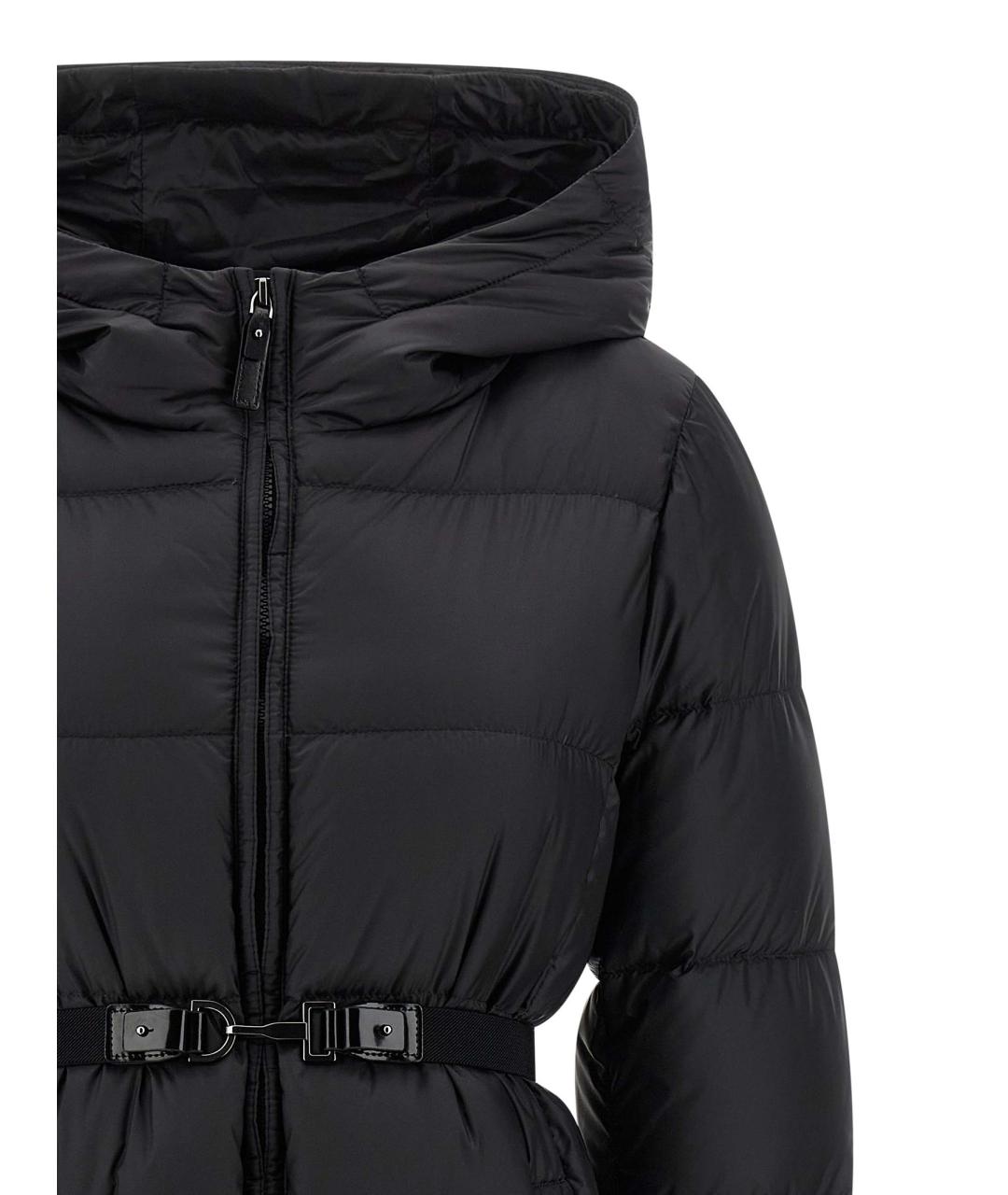 MAX MARA Черный полиэстеровый пуховик, фото 3