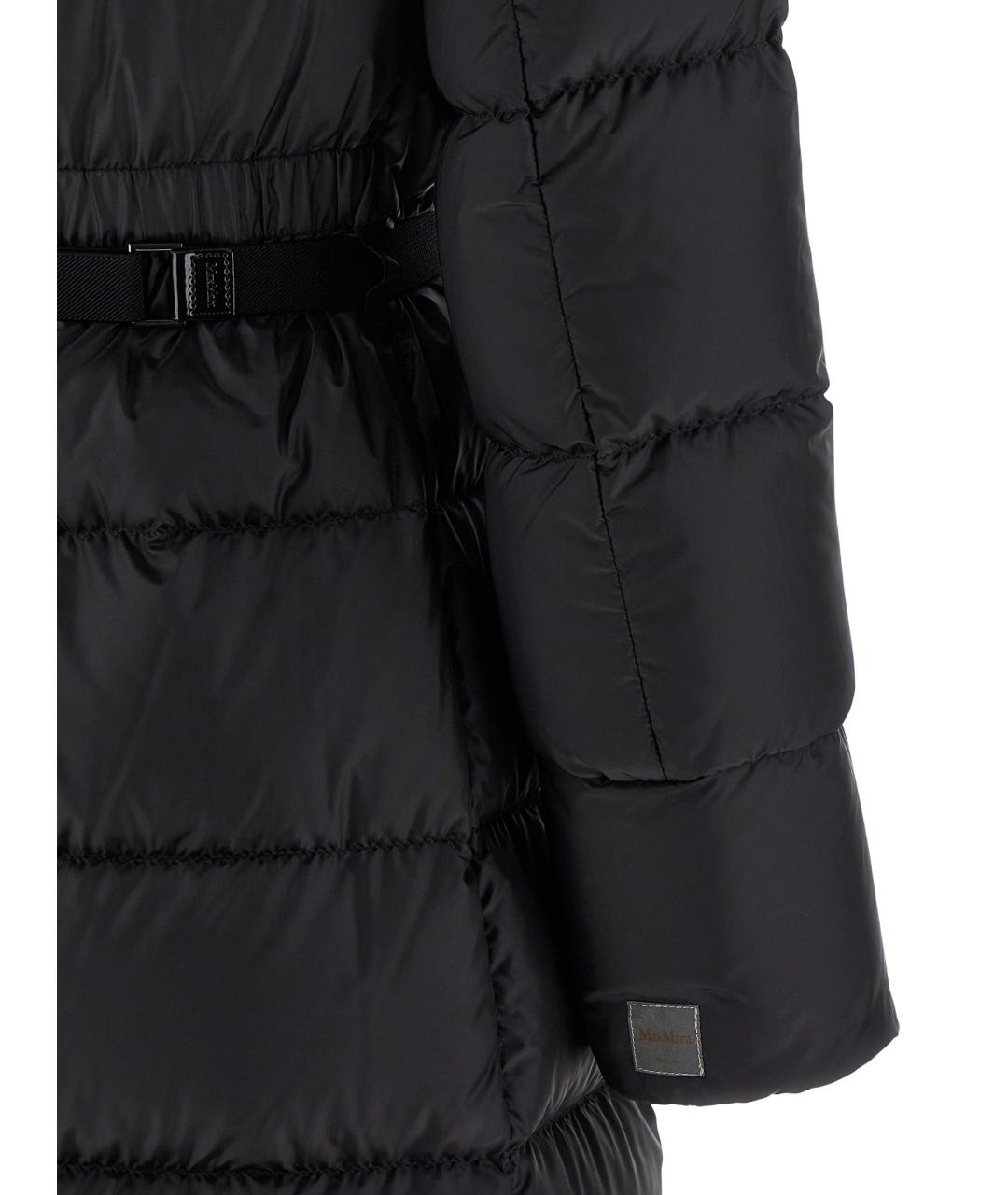 MAX MARA Черный полиэстеровый пуховик, фото 4