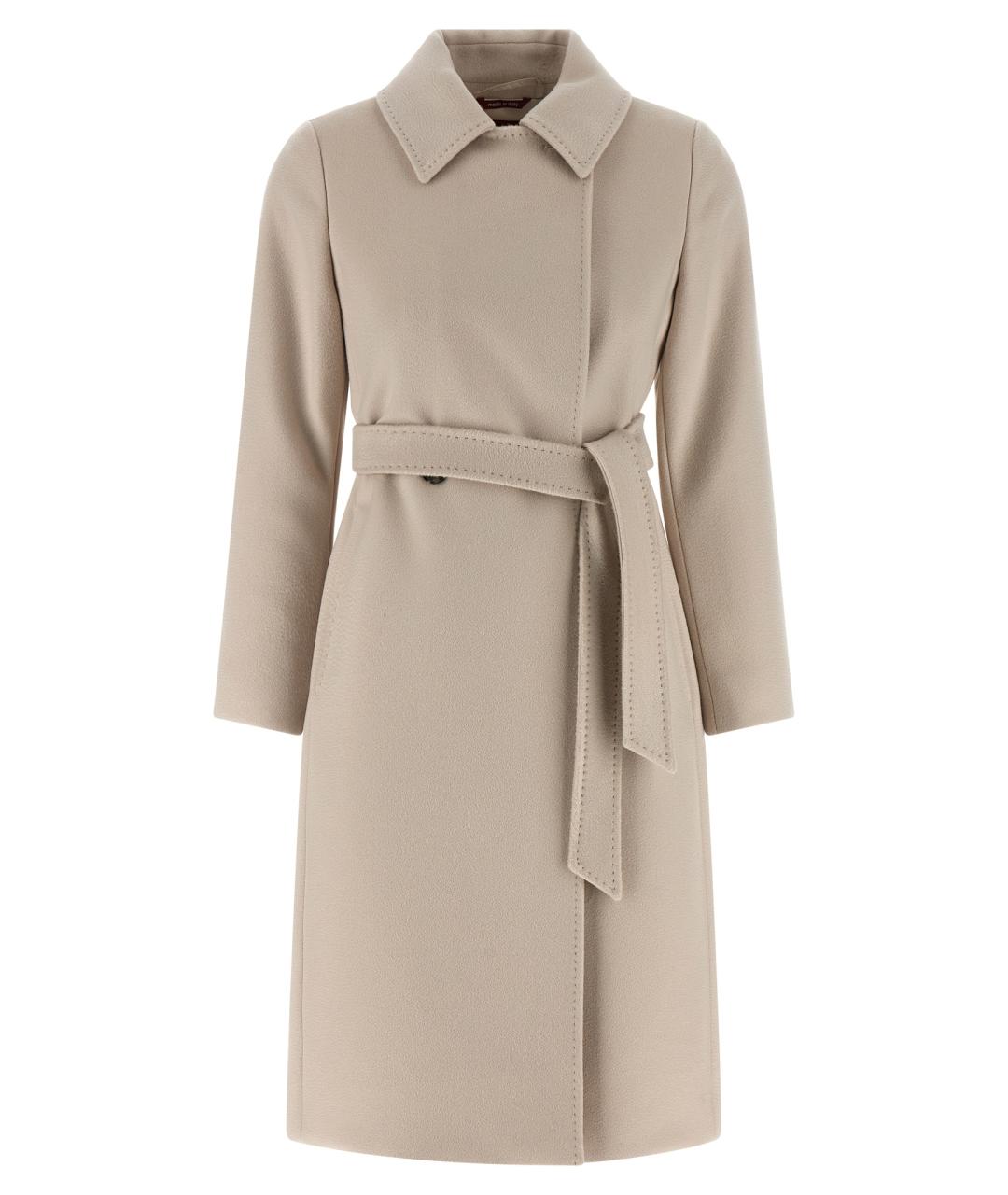 MAX MARA STUDIO Бежевое шерстяное пальто, фото 1
