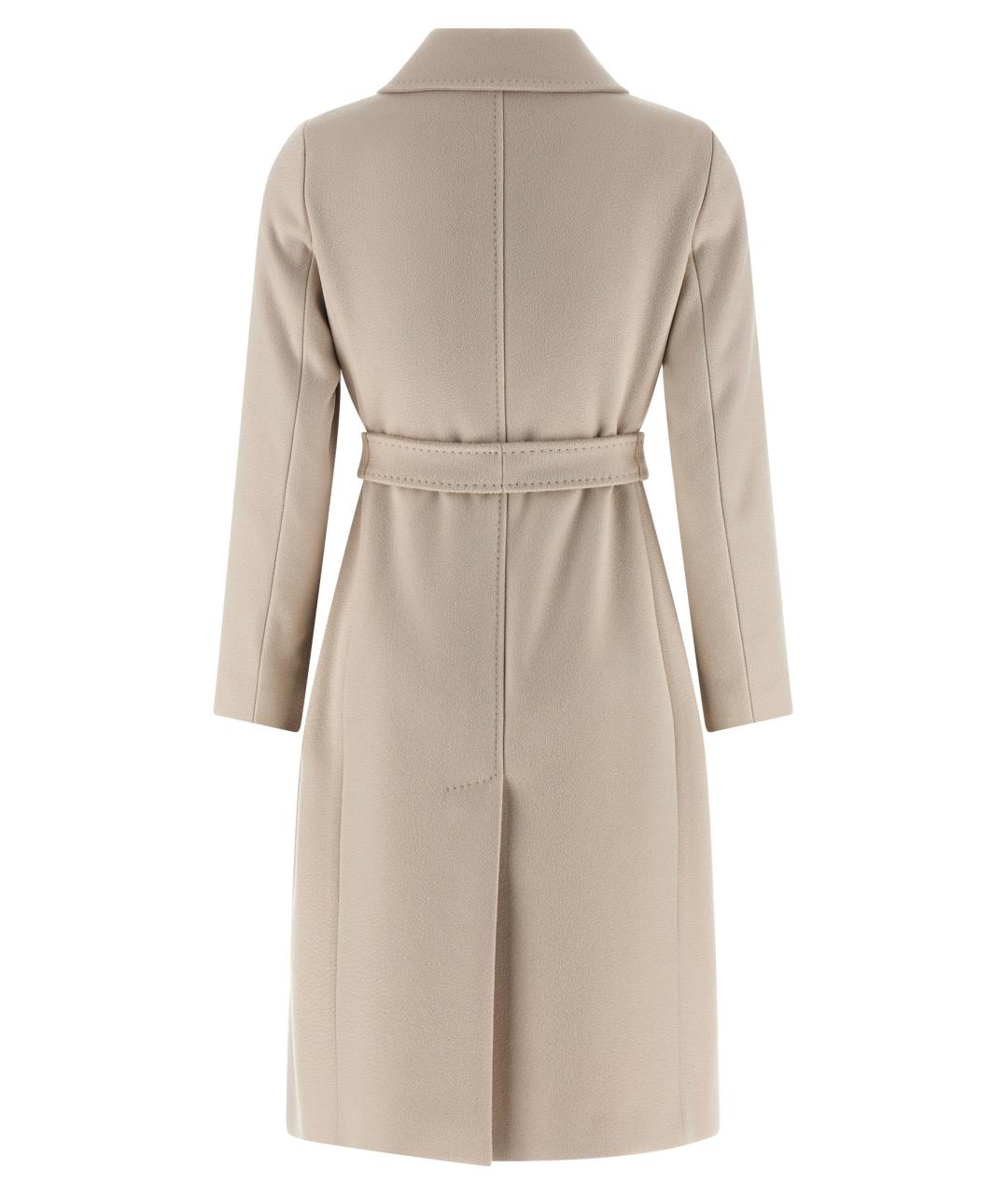 MAX MARA STUDIO Бежевое шерстяное пальто, фото 2