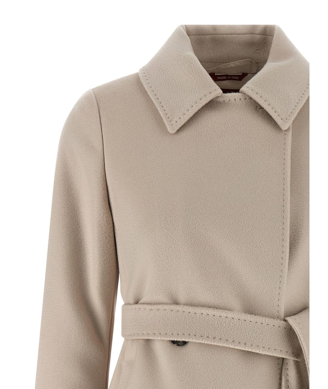 MAX MARA STUDIO Бежевое шерстяное пальто, фото 3