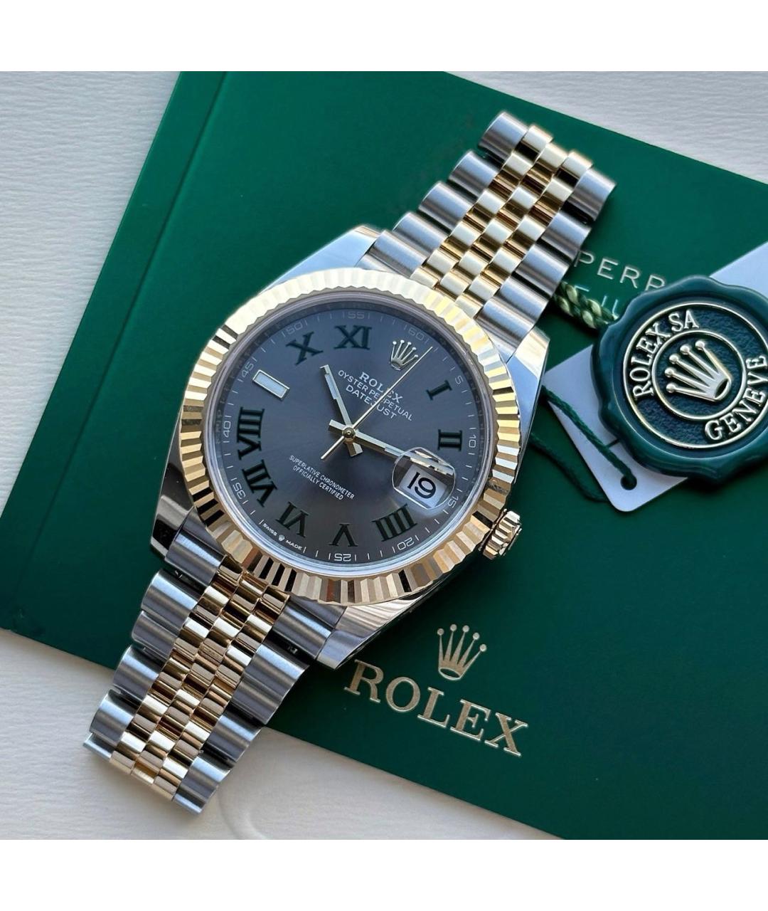 ROLEX Серые часы, фото 6