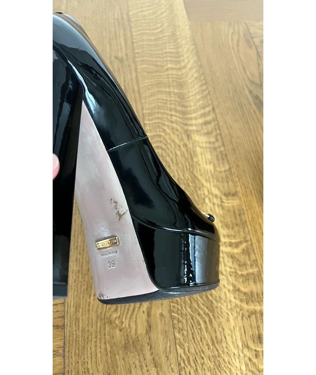 GUCCI Черные туфли из лакированной кожи, фото 7