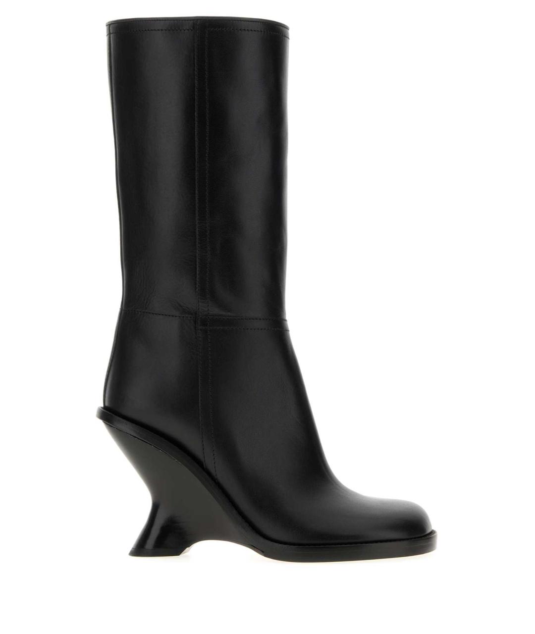 DRIES VAN NOTEN Черные кожаные сапоги, фото 1