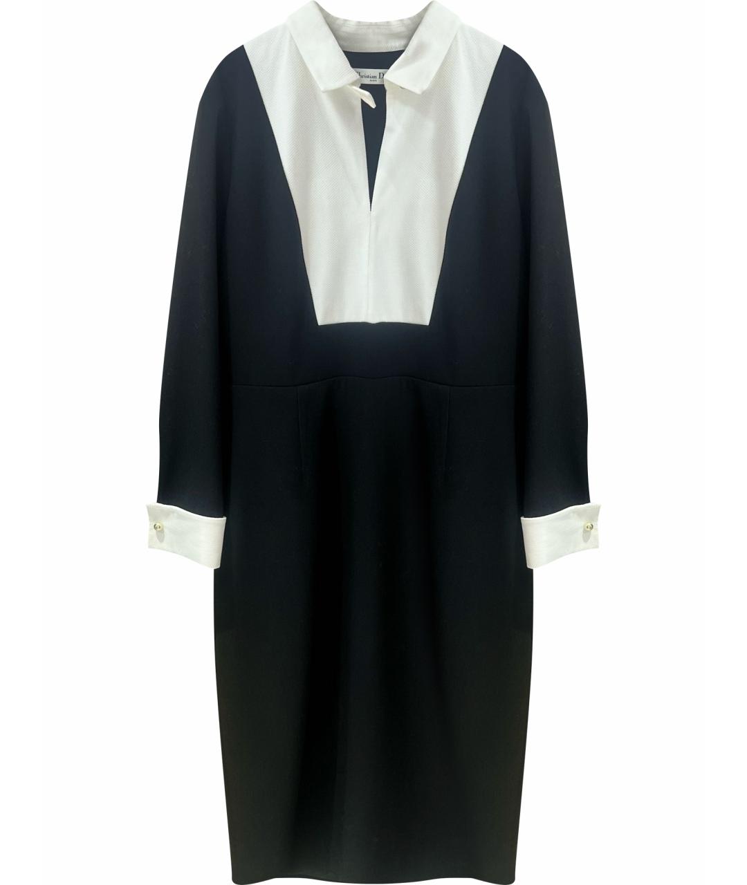 CHRISTIAN DIOR Черное хлопковое вечернее платье, фото 1