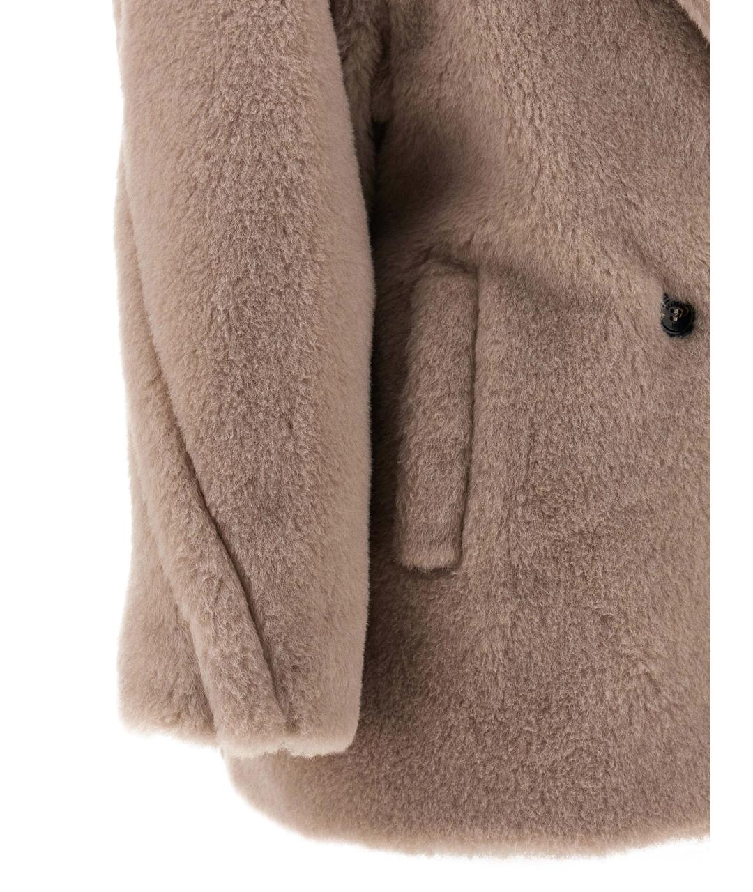 MAX MARA Бежевая шерстяная шуба, фото 4