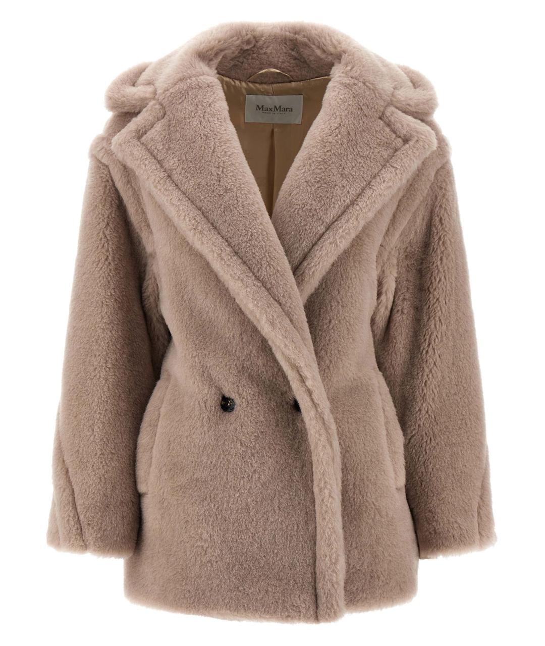 MAX MARA Бежевая шерстяная шуба, фото 1