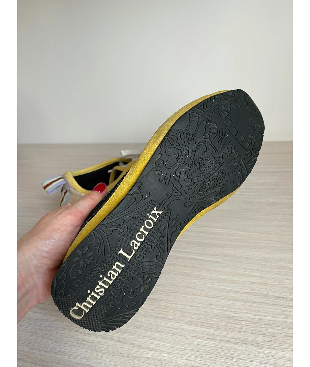 CHRISTIAN LACROIX Желтые замшевые кроссовки, фото 3
