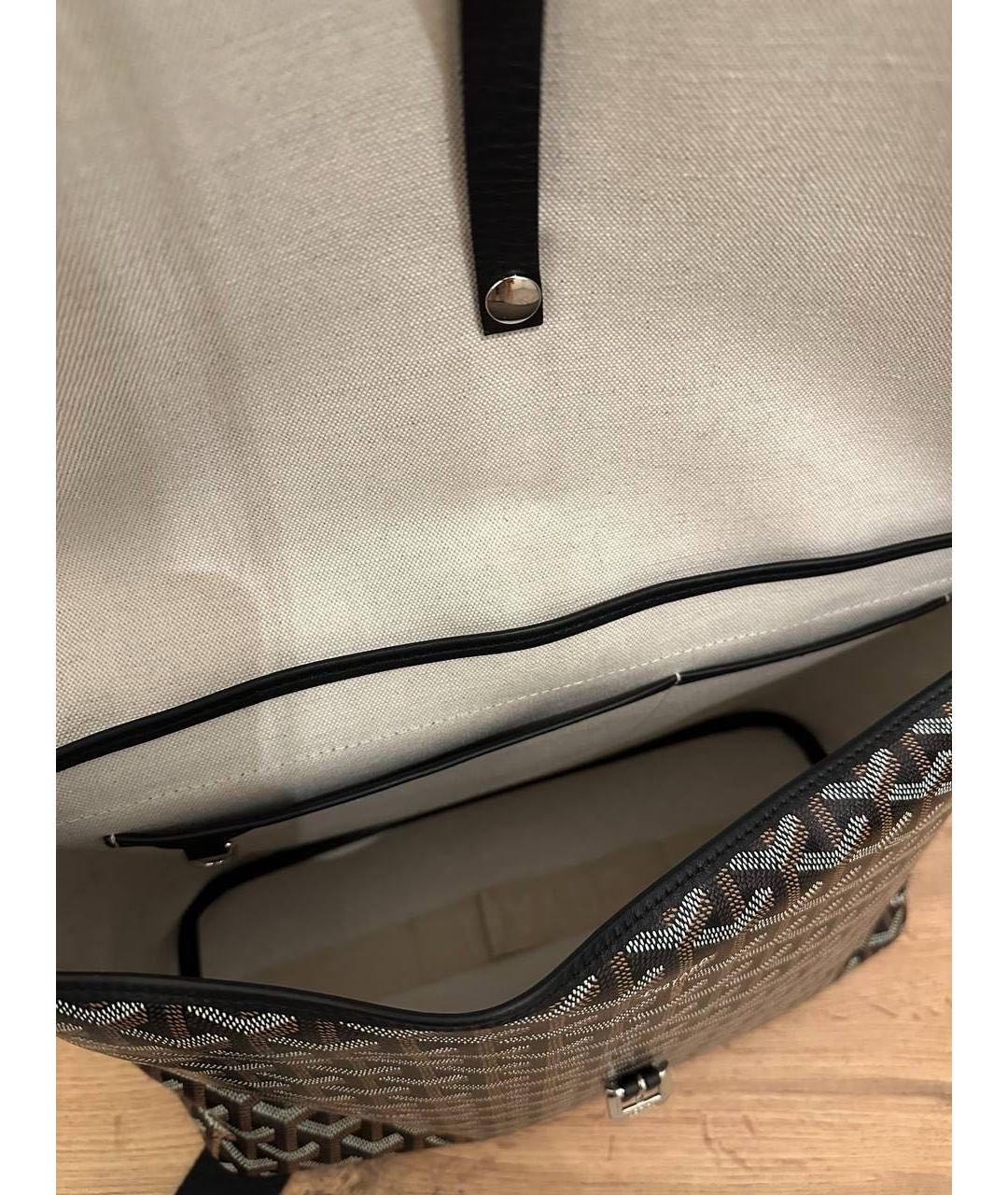GOYARD Черная кожаная сумка на плечо, фото 4