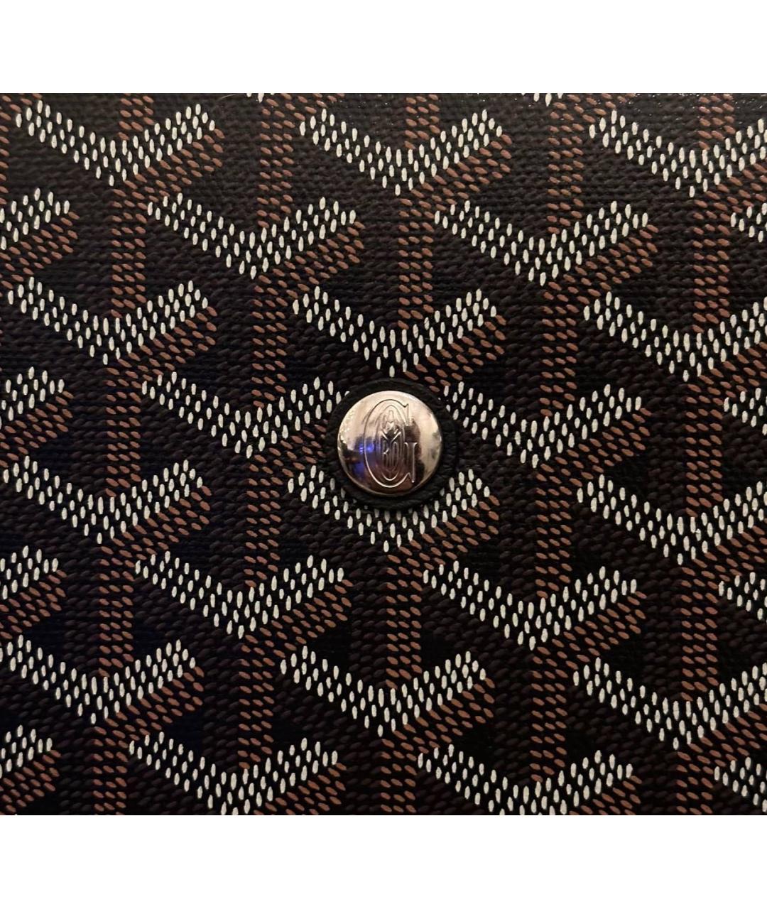 GOYARD Черная кожаная сумка на плечо, фото 6