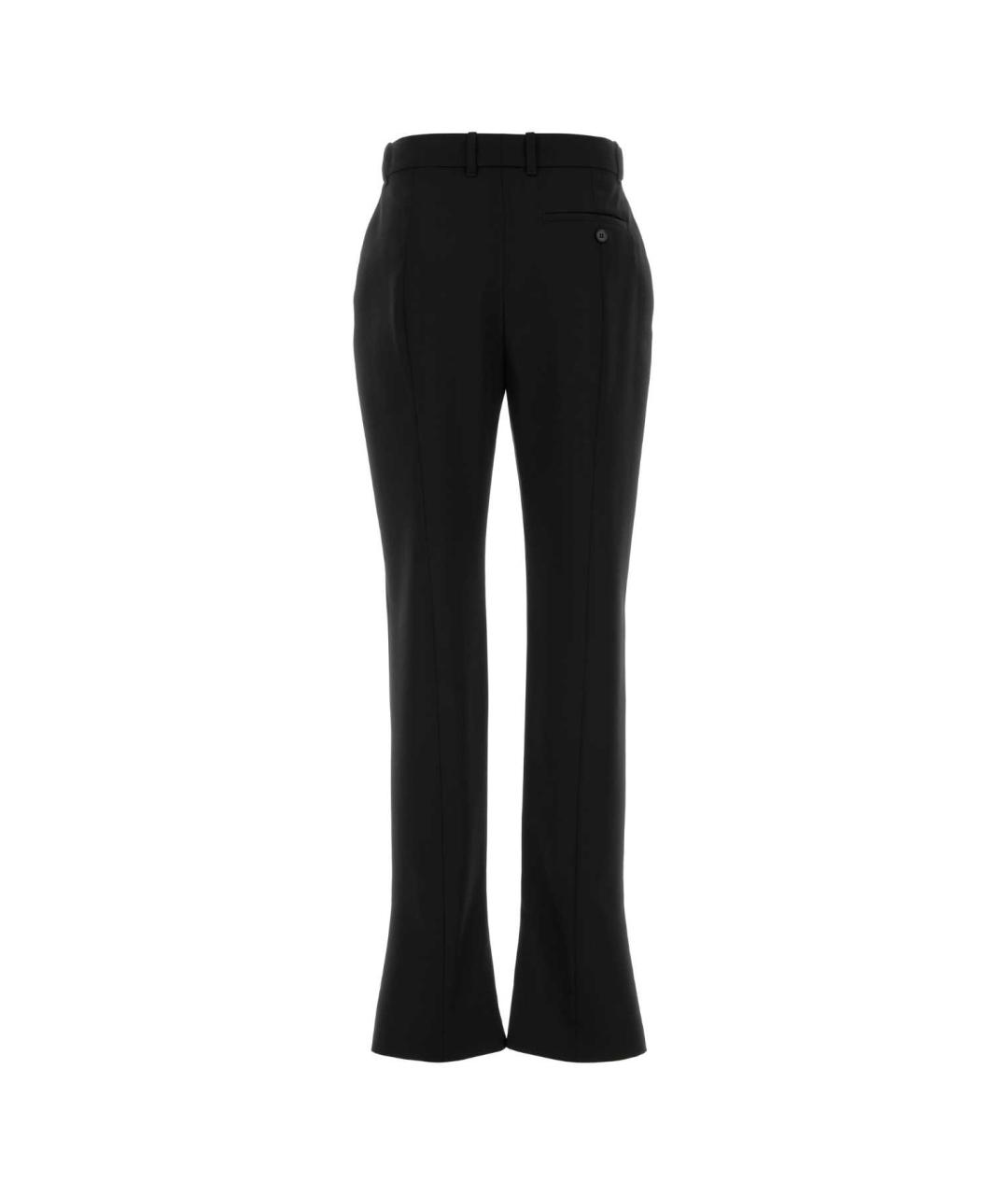 ALEXANDER MCQUEEN Черные шерстяные прямые брюки, фото 2
