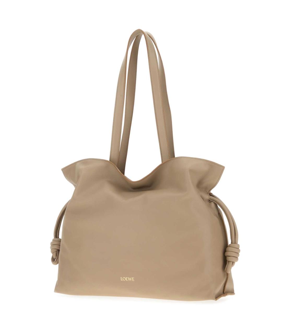 LOEWE Бежевая кожаная сумка тоут, фото 2