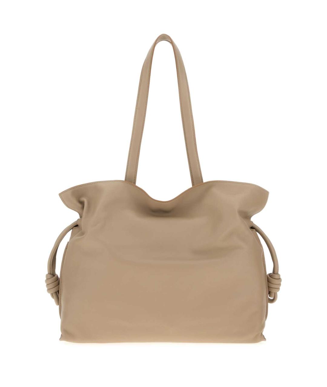 LOEWE Бежевая кожаная сумка тоут, фото 3