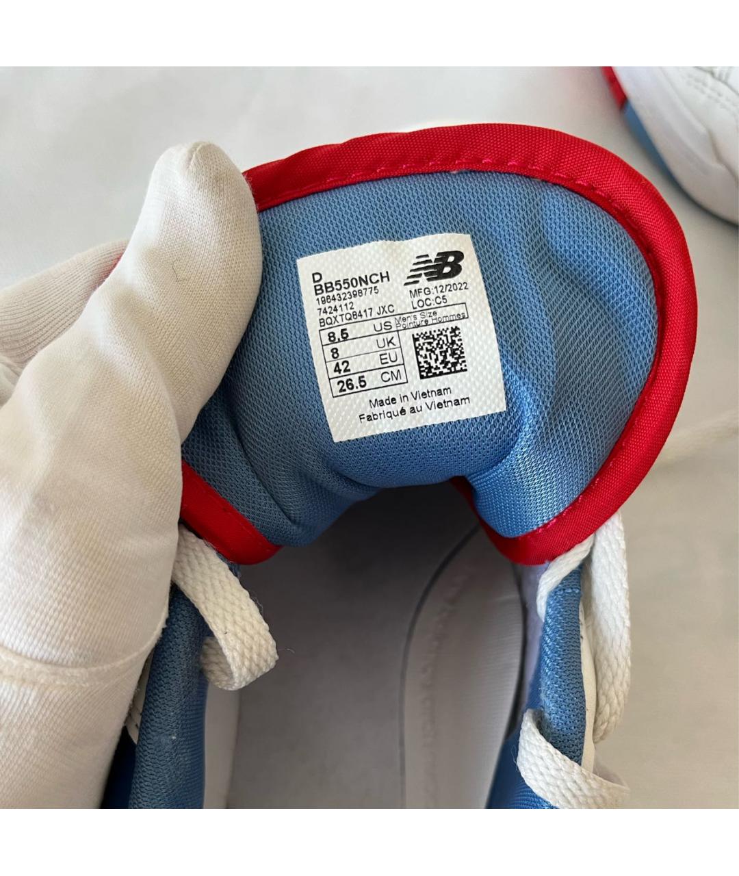 NEW BALANCE Белые кожаные кеды, фото 7