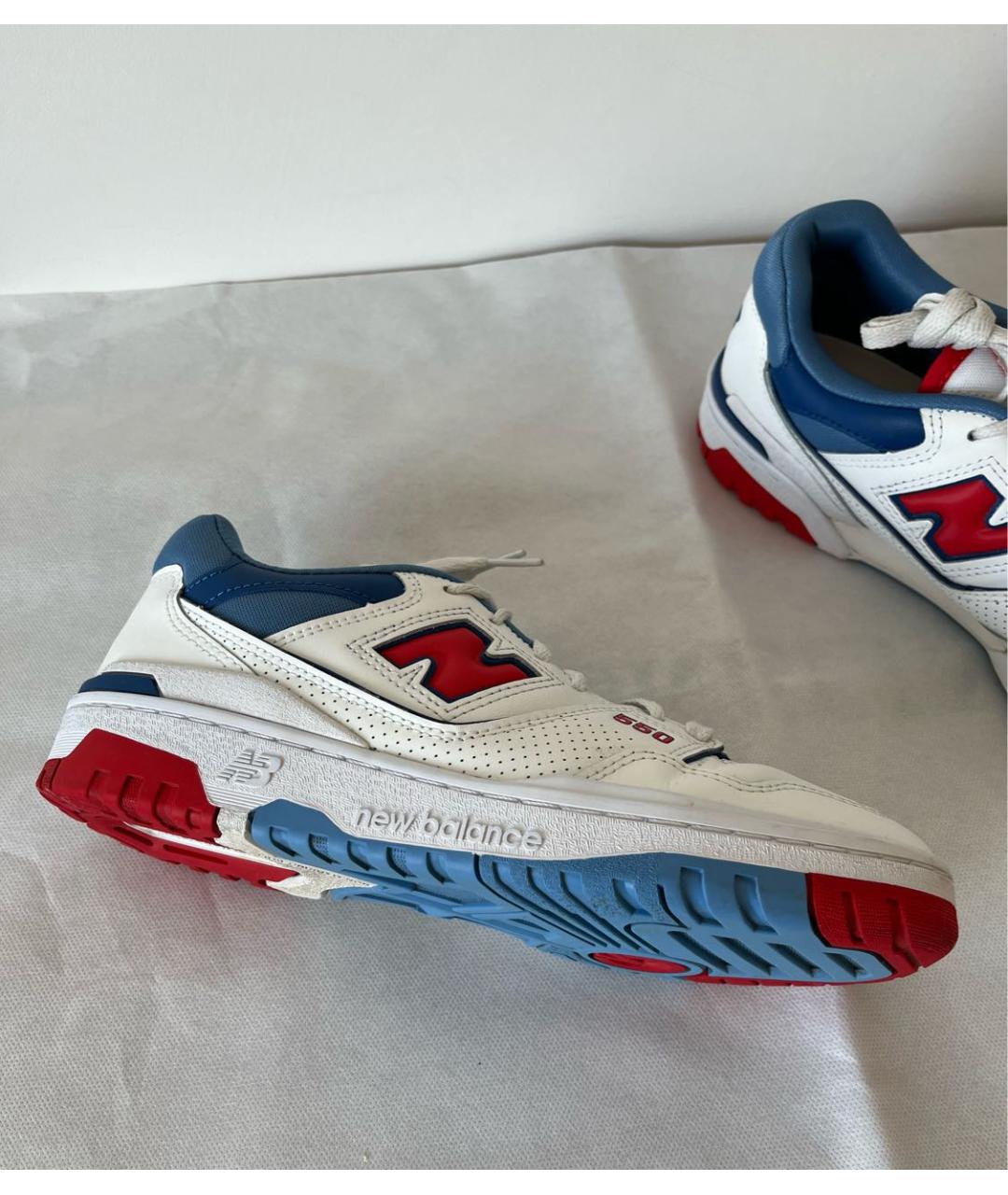NEW BALANCE Белые кожаные кеды, фото 3
