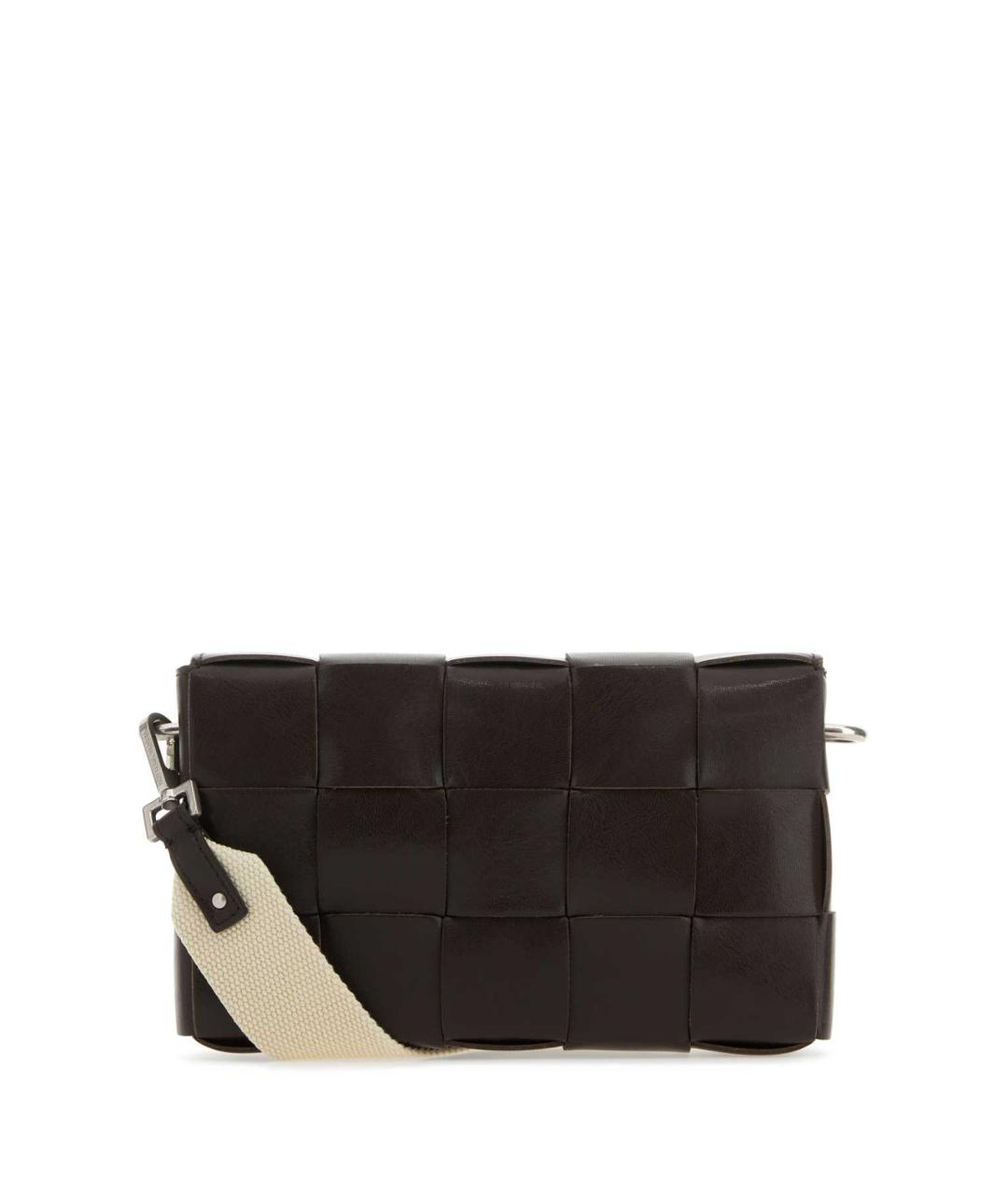 BOTTEGA VENETA Коричневая кожаная сумка на плечо, фото 2