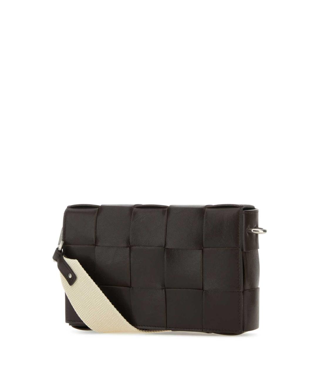 BOTTEGA VENETA Коричневая кожаная сумка на плечо, фото 1