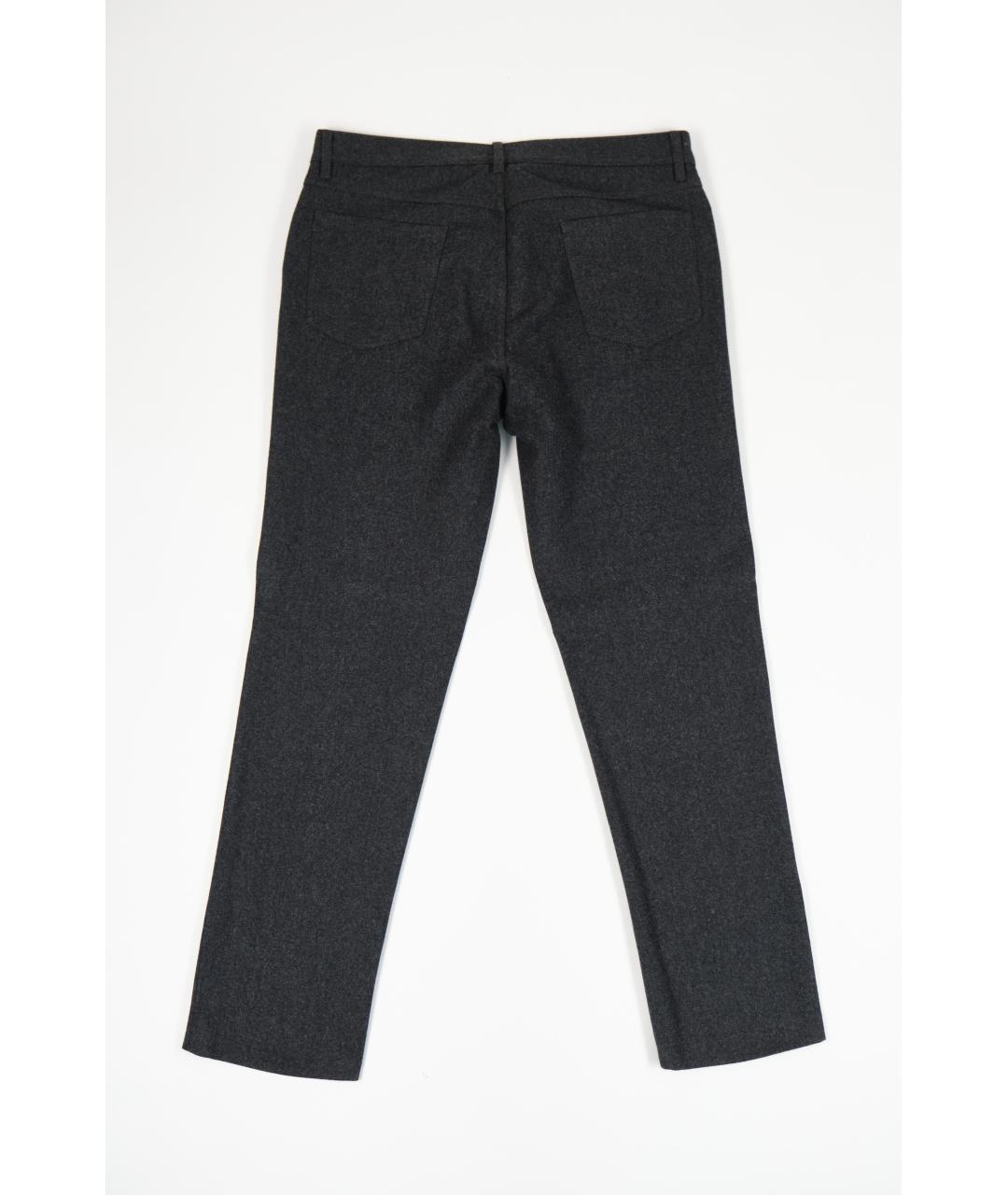 BRUNELLO CUCINELLI Синие шерстяные классические брюки, фото 2