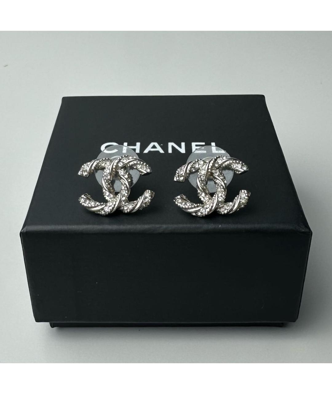 CHANEL Серебряные серьги, фото 3