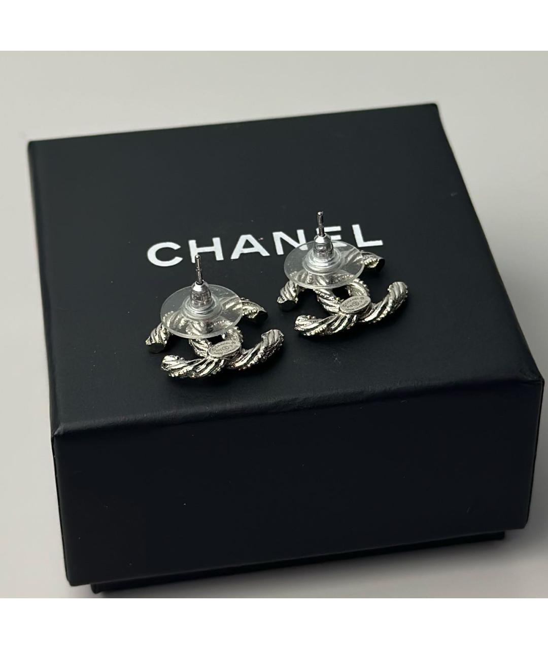 CHANEL Серебряные серьги, фото 7