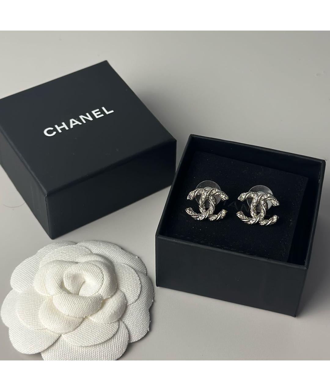 CHANEL Серебряные серьги, фото 5