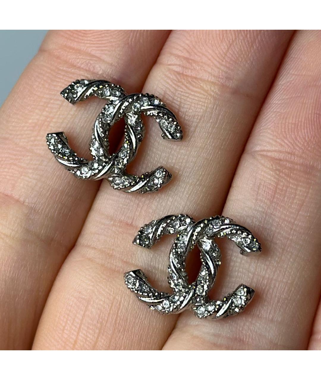 CHANEL Серебряные серьги, фото 2