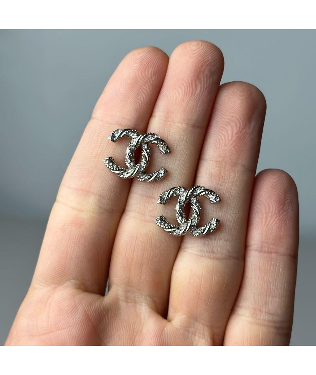 CHANEL Серебряные серьги, фото 4