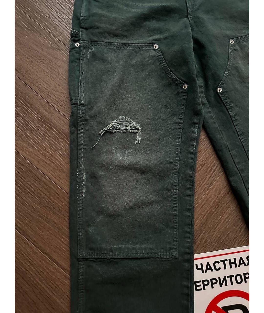 Enfants Riches Déprimés Зеленые хлопковые прямые джинсы, фото 3