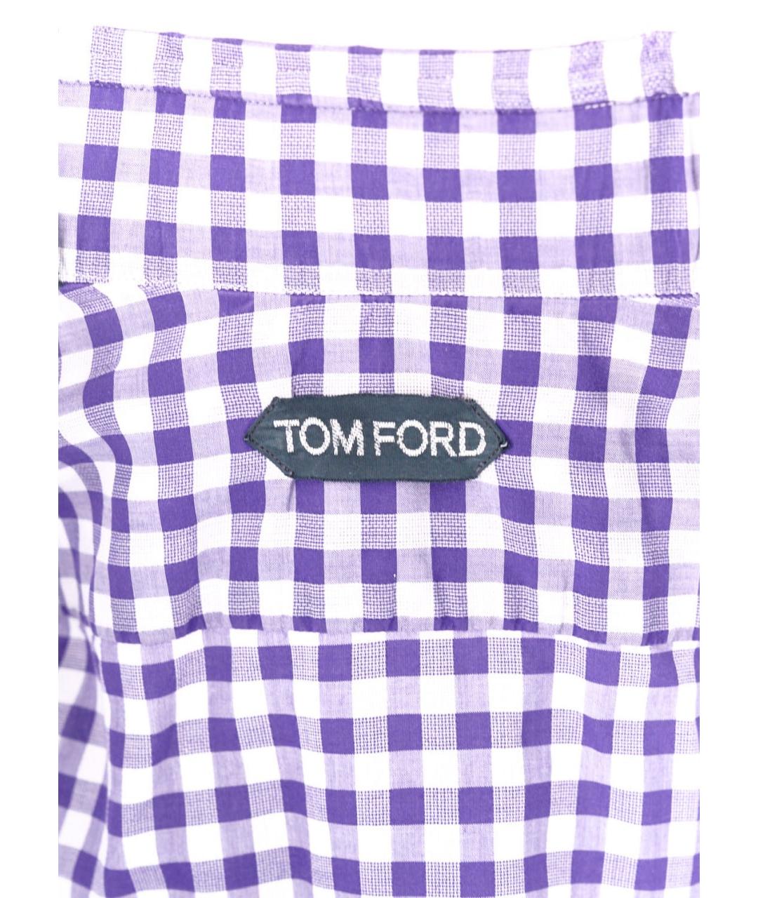 TOM FORD Фиолетовая хлопковая кэжуал рубашка, фото 5
