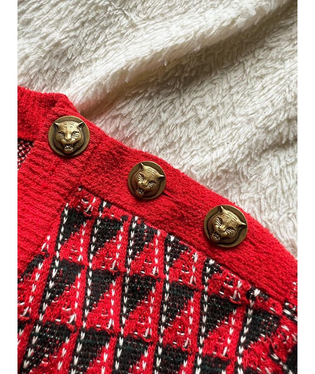 GUCCI Красный шерстяной джемпер / свитер, фото 4