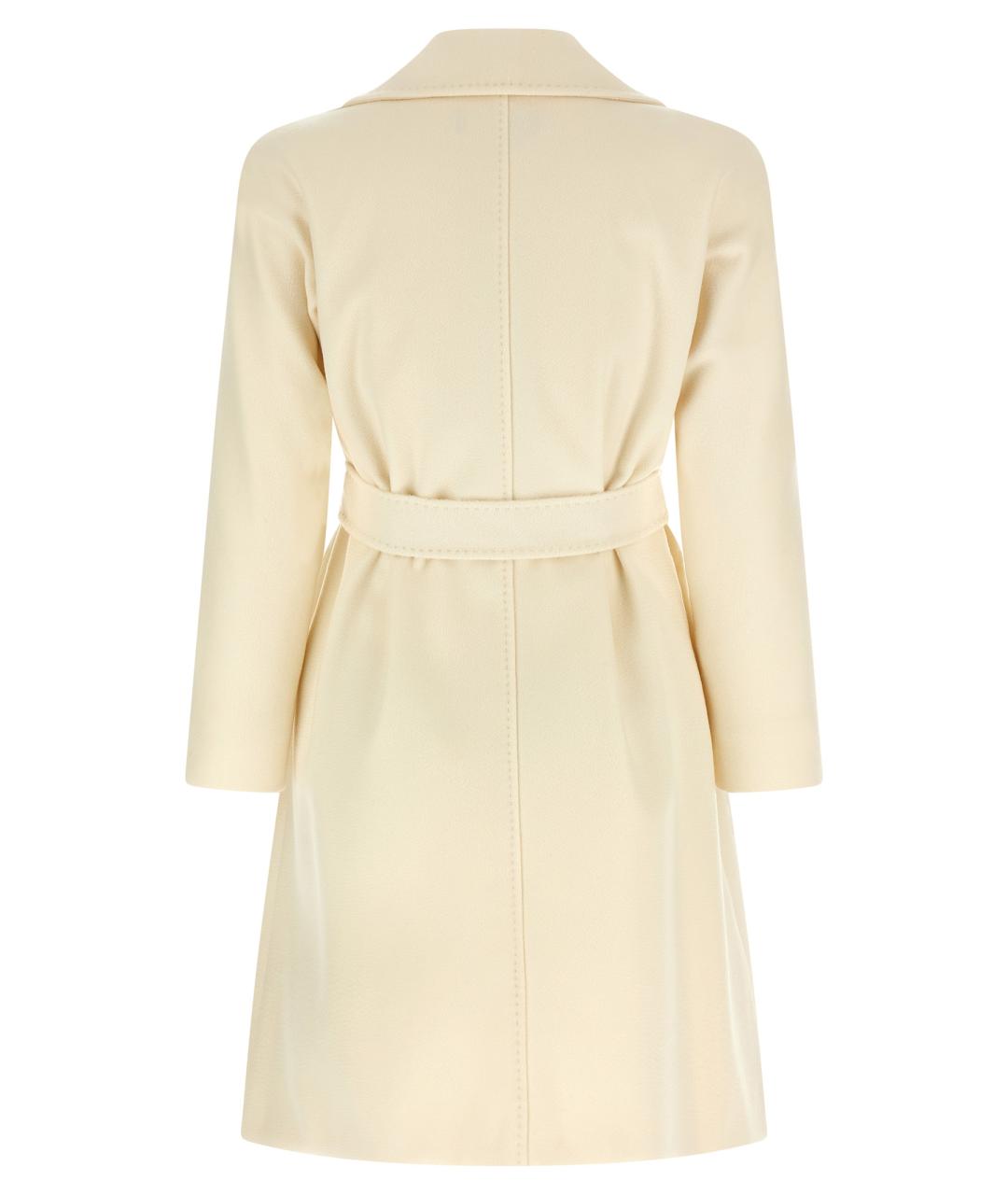 MAX MARA STUDIO Белое шерстяное пальто, фото 2