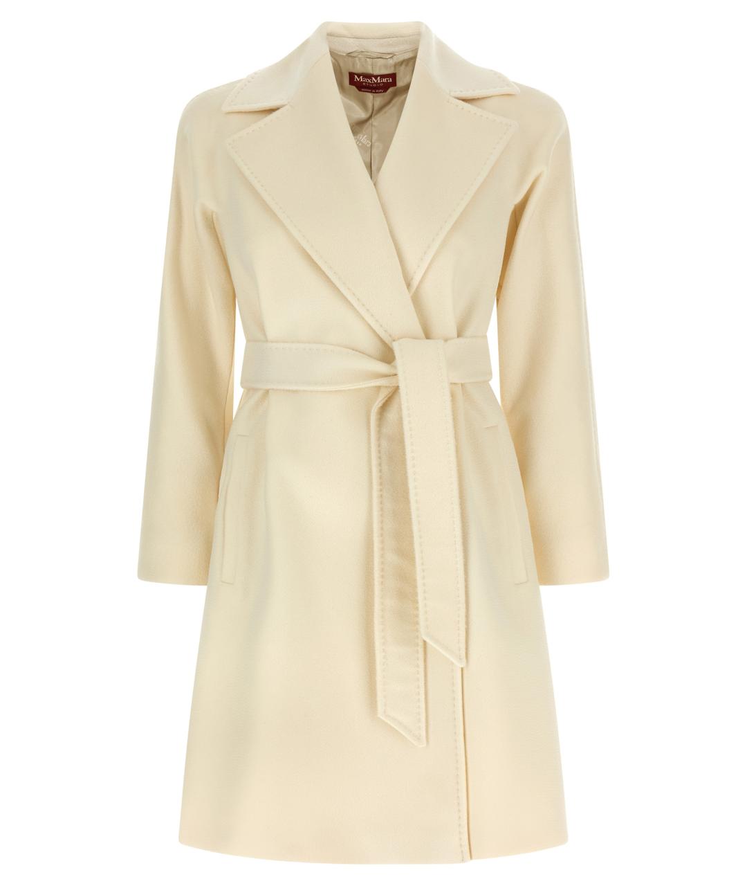 MAX MARA STUDIO Белое шерстяное пальто, фото 1