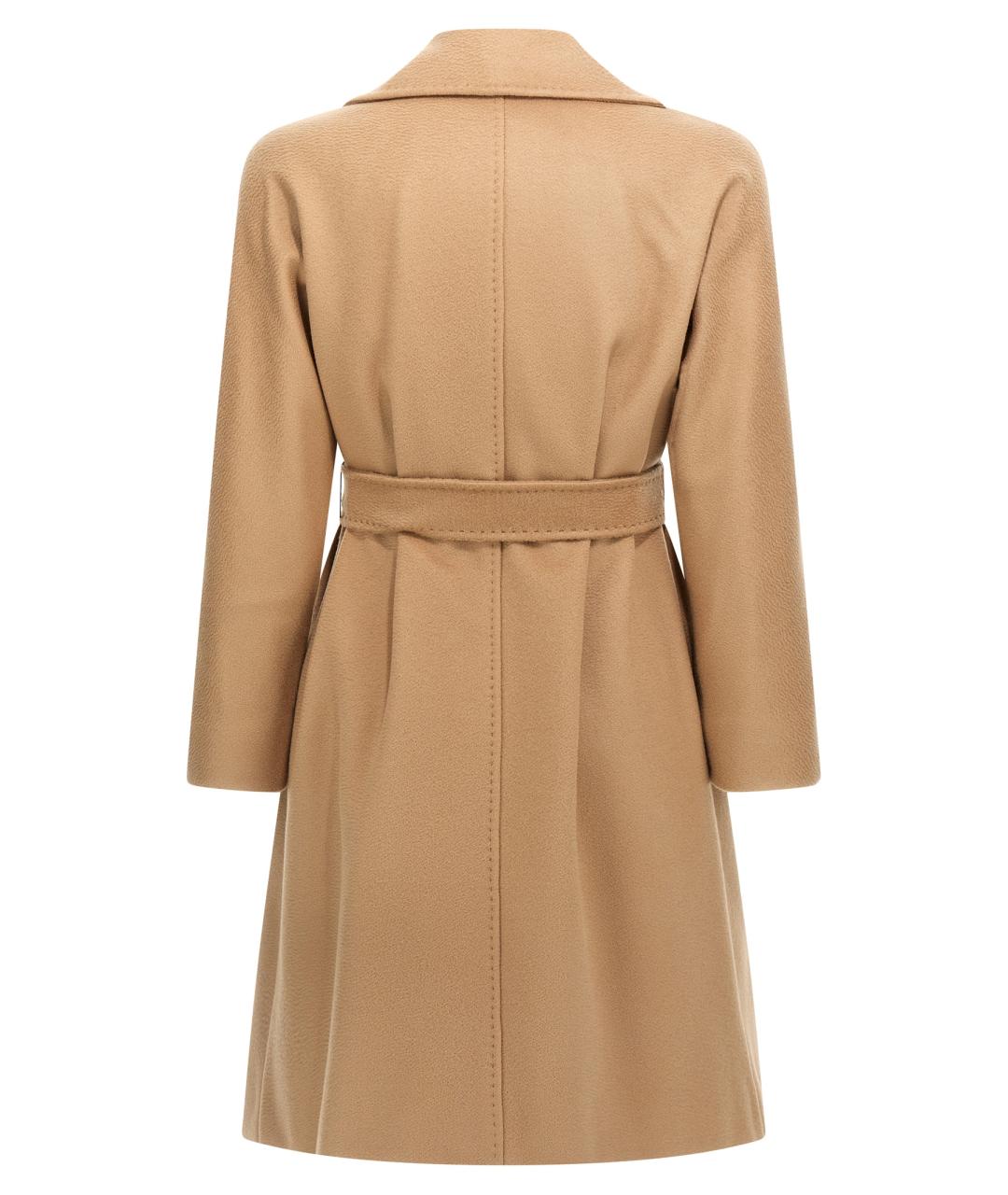 MAX MARA STUDIO Бежевое шерстяное пальто, фото 2